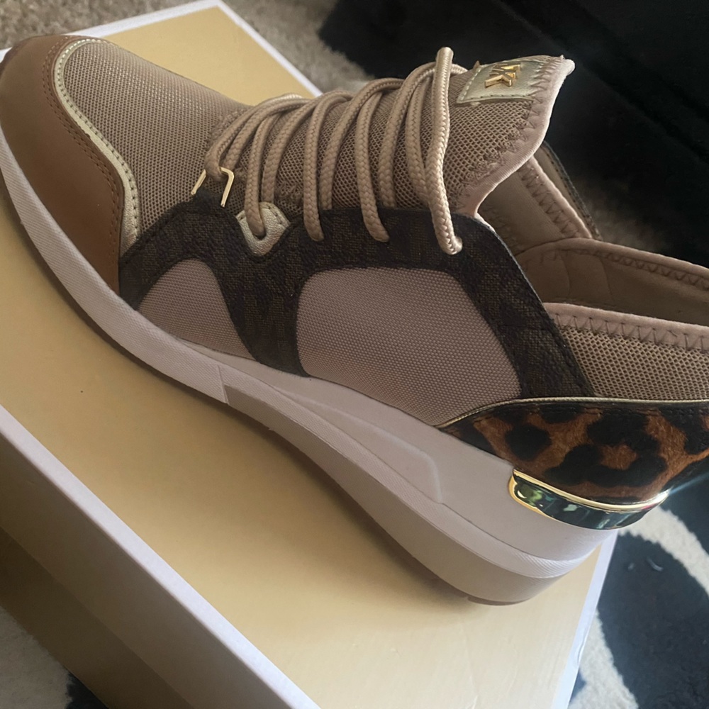 Brown and gold Michael kors shoes